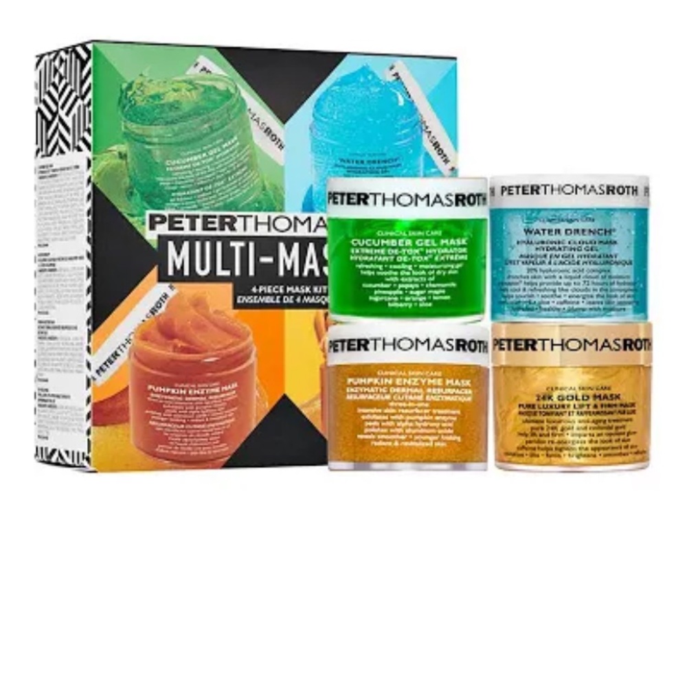Peter Thomas Roth Mask 4-Piece Mask Kit Bundle Soothe Hydrate Detox Facial